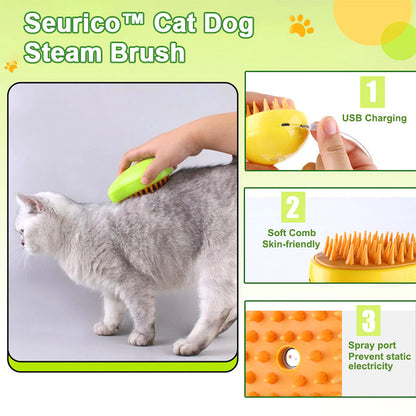 Seurico™ Cat Dog Steam Brush - Skin Friendly & Safe