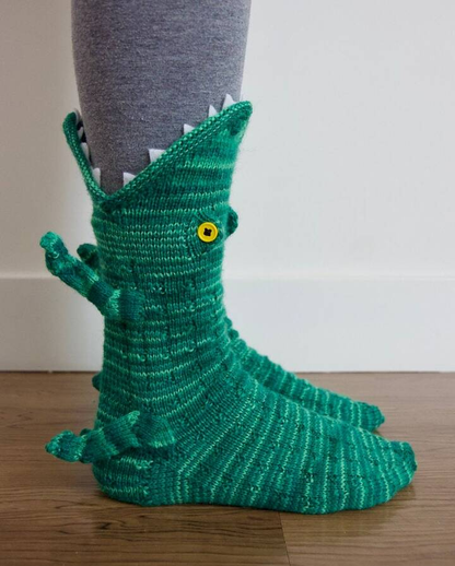 (Christma Hot Sale - 40% OFF) Knit Crocodile Socks and his friends