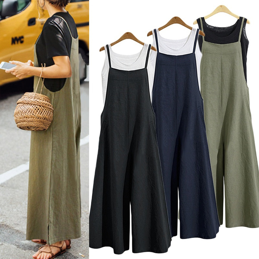 Strap Loose Jumpsuit Summer Casual
